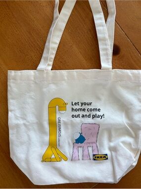 IKEA Mini Tote Bag, GREJSIMOJS Collection, Cream color, Brand New in Bag